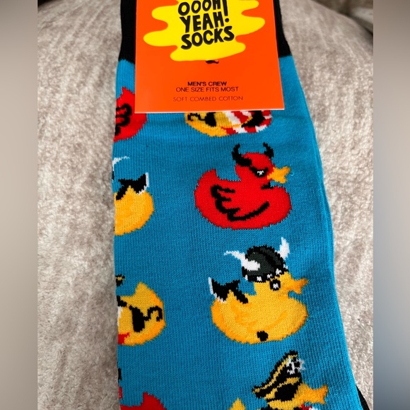 NWT "Rub a Dub" Pirate, Devil & Viking Rubber Duck Socks - Picture 2 of 5